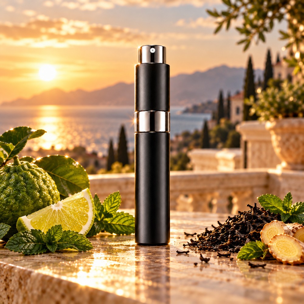 Habibi – cestovní atomizér NOEM 8 ml, produktová vizualizace