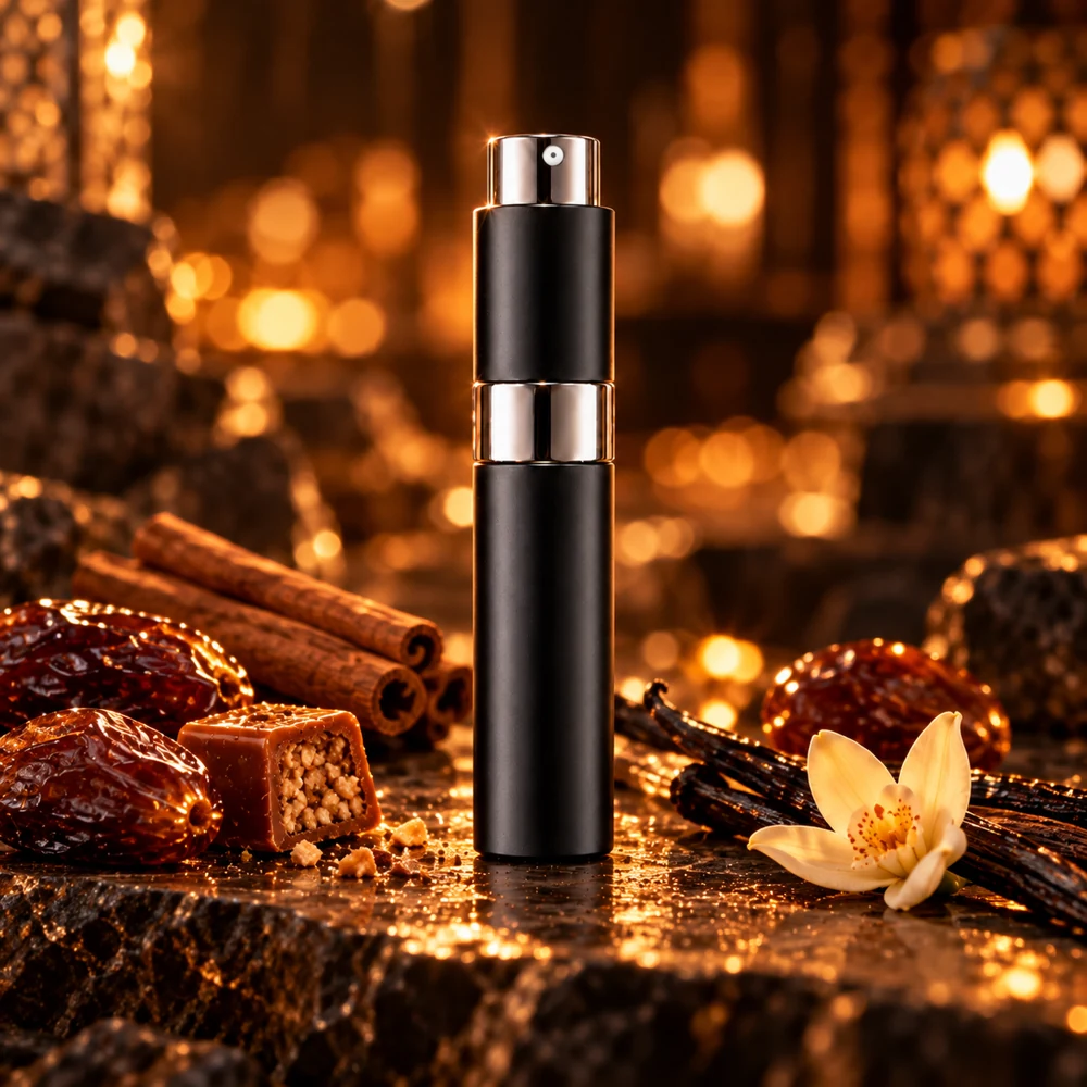 Gold Elixir – cestovní atomizér NOEM 8 ml, produktová vizualizace